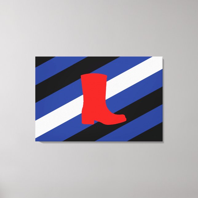 Impressão Em Tela Bota Bandeira Orgulho (Frente)
