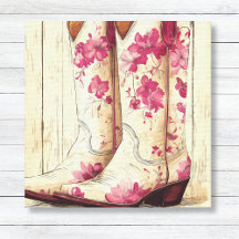 Botas de vaqueira florianas cor-de-rosa - Decoraçã