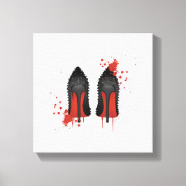 Impressão Em Tela Botões vermelhos, calçados, saltos altos e saltos