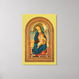 Impressão Em Tela Botticelli (1445-1510) Madonna & Criança Enthroned