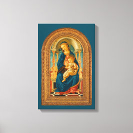 Impressão Em Tela Botticelli (1445-1510) Madonna & Criança Enthroned