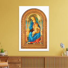 Impressão Em Tela Botticelli (1445-1510) Madonna & Criança Enthroned