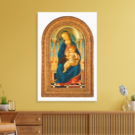 Impressão Em Tela Botticelli (1445-1510) Madonna & Criança Enthroned