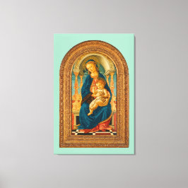 Impressão Em Tela Botticelli (1445-1510) Madonna & Criança Enthroned