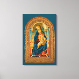 Impressão Em Tela Botticelli (1445-1510) Madonna & Criança Enthroned