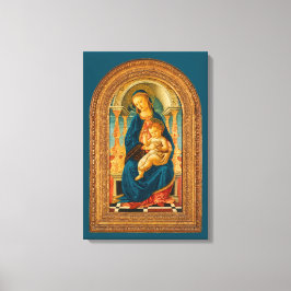 Impressão Em Tela Botticelli (1445-1510) Madonna & Criança Enthroned