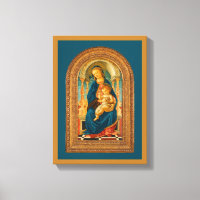 Botticelli (1445-1510) Madonna & Criança Enthroned
