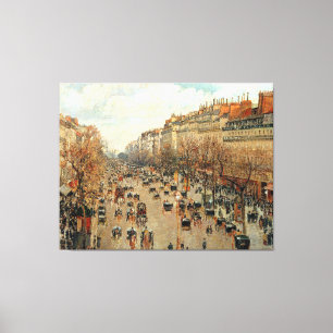 Impressão Em Tela Boulevard Montmartre-Eremitage Camille Pissarro