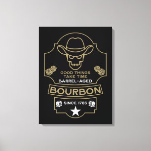 Impressão Em Tela Bourbon Whiskey Art