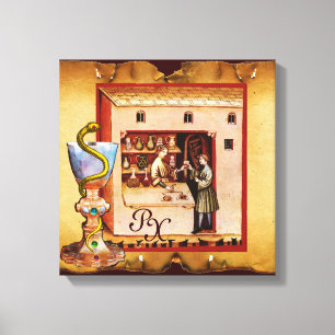 Impressão Em Tela BOWL OF HYGEIA MONOGRAM Medicine, Pharmacy