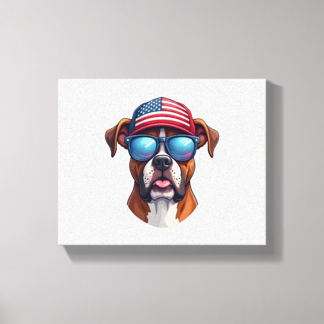 Impressão Em Tela Boxer 4 de julho (Frente)