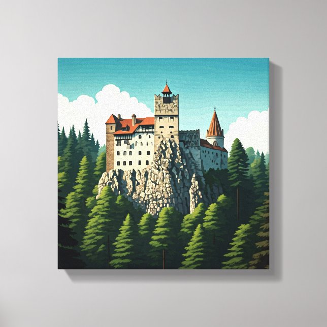 Impressão Em Tela Bran Castle Romênia (Frente)