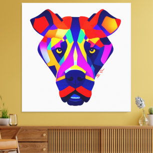 Impressão em tela branca do cachorro de Alexander