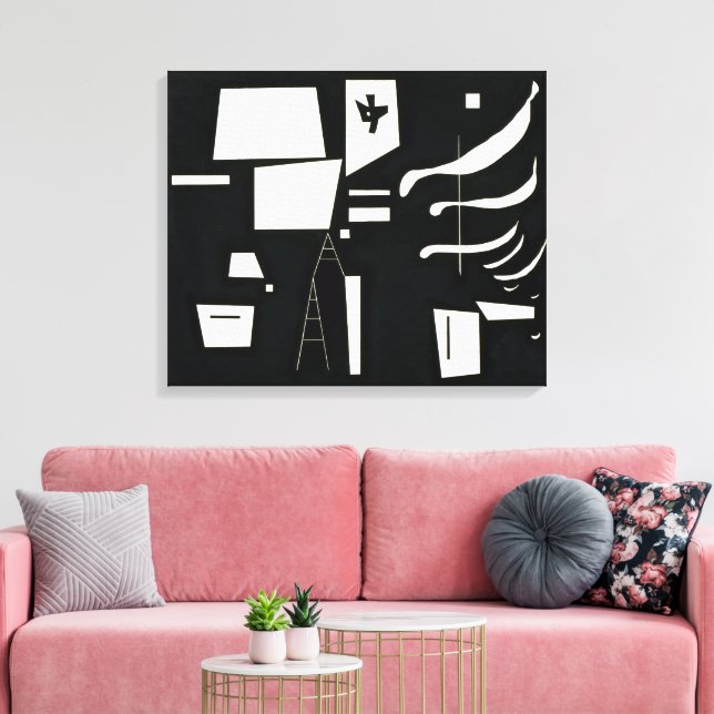 Impressão Em Tela Branco – Macio e Duro | Kandinsky | (Insitu(Sala de estar))