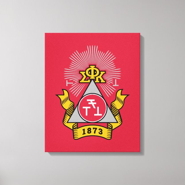 Impressão Em Tela Brasão Phi Sigma Kappa (Frente)