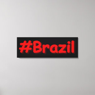 Impressão Em Tela "#Brasil" Design. Comprar Agora