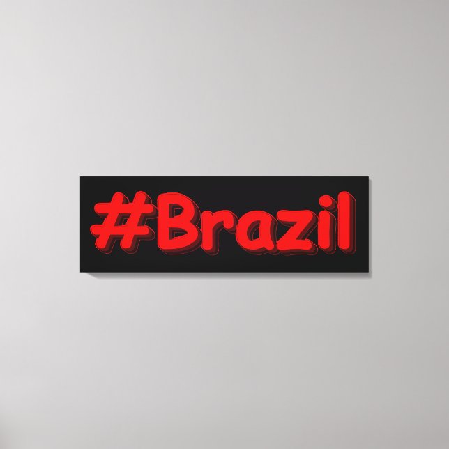 Impressão Em Tela "#Brasil" Design. Comprar Agora (Frente)