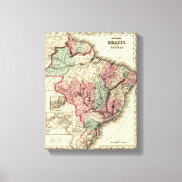 Impressão Em Tela Brasil e GuayanaPanorâmicaBrasil