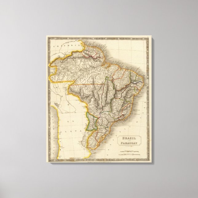 Impressão Em Tela Brasil e Paraguai (Frente)