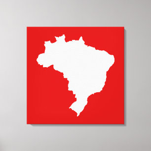 Impressão Em Tela Brasil Festivo Vermelho Caranval em Emporiomoffa