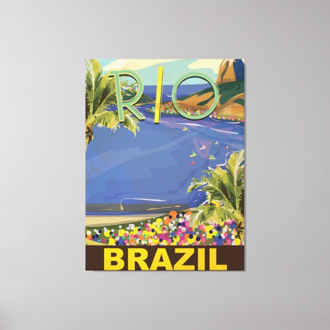 Impressão Em Tela Brasil - Rio de Janeiro (Frente)