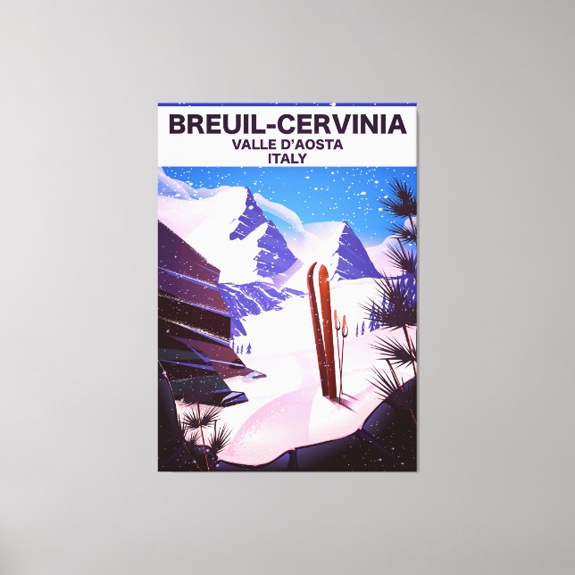 Impressão Em Tela Breuil-Cervinia, Valle d’Aosta, itália, poster de  (Frente)