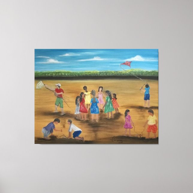 Impressão Em Tela Bricadeiras (Frente)