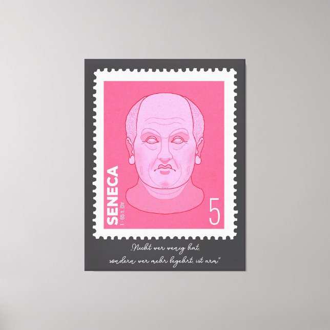 Impressão Em Tela Briefmarke Seneca -   (Frente)