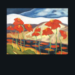 Impressão Em Tela Bright and Cheerful, Landscape with Flowers,<br><div class="desc">Bright and cheerful,  landscape with colorful red flowers by Zolo Palugyay.</div>