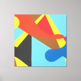 Impressão Em Tela Bright Bold Turquoise Abstract Art Print
