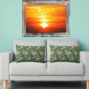 Impressão Em Tela Brilhante Iowa Sunrise com Sol Amarelo Brilhante