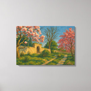 Impressão Em Tela Brilhos Gêmeos - Pintura do Caminho do Jardim Tran