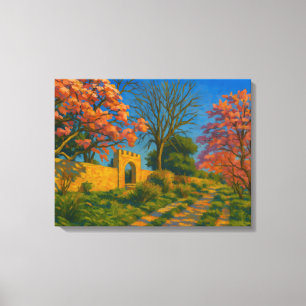 Impressão Em Tela Brilhos Gêmeos - Pintura do Caminho do Jardim Tran