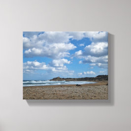 Impressão Em Tela Brisa Costeira - Céus Nublados e Margens Ensolarad