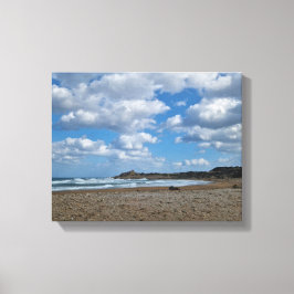 Impressão Em Tela Brisa Costeira - Céus Nublados e Margens Ensolarad
