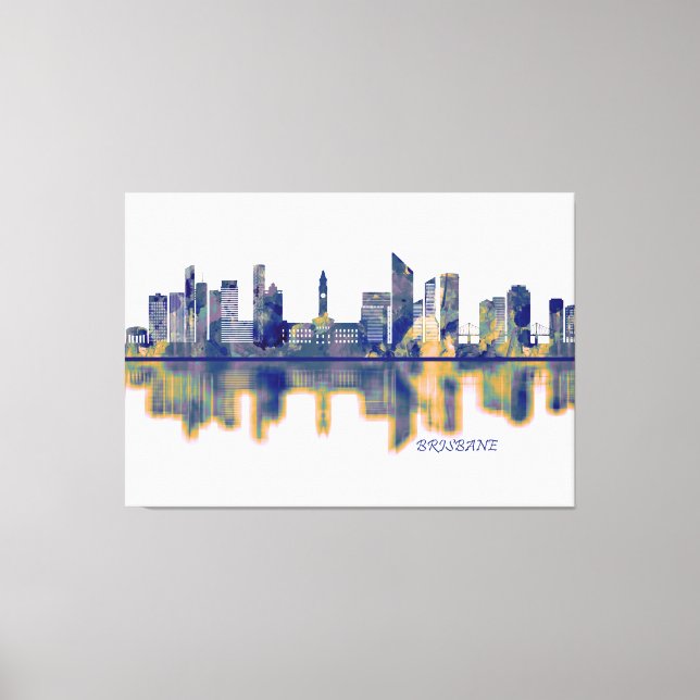 Impressão Em Tela Brisbane Skyline (Frente)