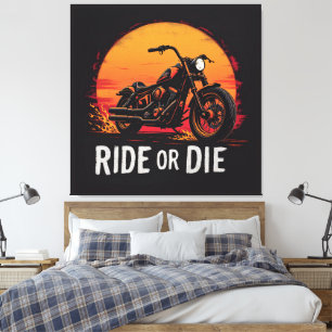 Impressão Em Tela Brite-T Motorcycle Ride or Die 0019613