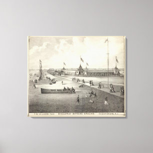 Impressão Em Tela Broadway que banha a terra, bosque do oceano, NJ