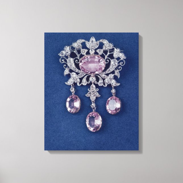 Impressão Em Tela Brooch em forma de flor, c.1780 (Frente)