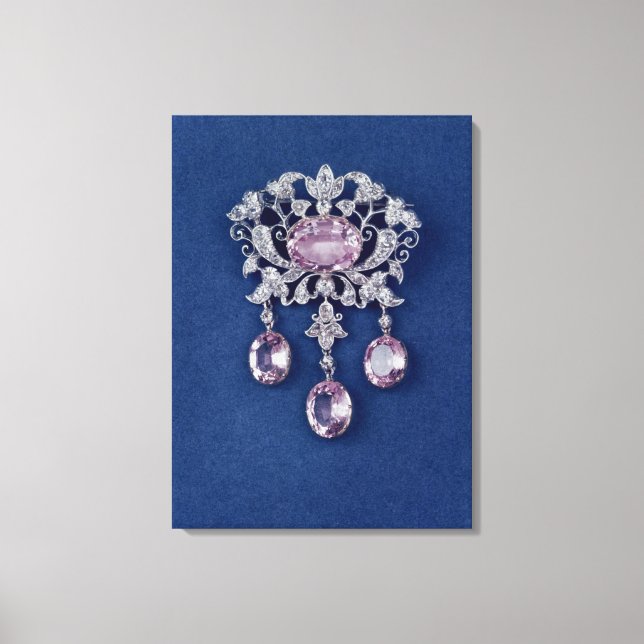 Impressão Em Tela Brooch em forma de flor, c.1780 (Frente)