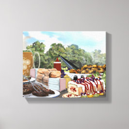 Impressão Em Tela Brunch de festas de jardim