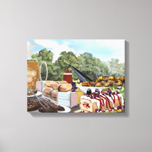 Impressão Em Tela Brunch de festas de jardim (Frente)