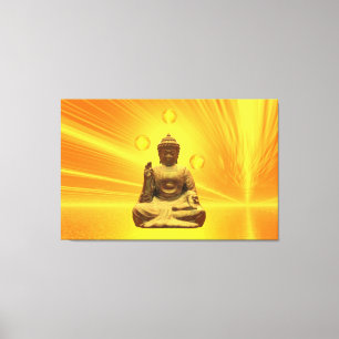 Impressão Em Tela Buda Dourado