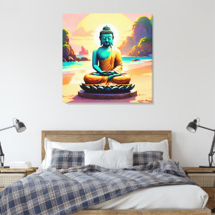 Impressão Em Tela Buda - Margens Serenas de Iluminação