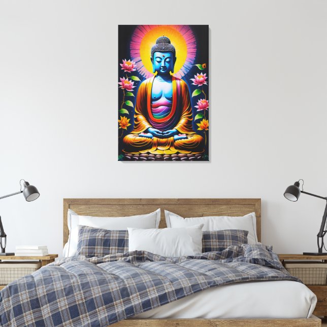Impressão Em Tela Buda - Mindfulness em Foco (Insitu(Quarto))
