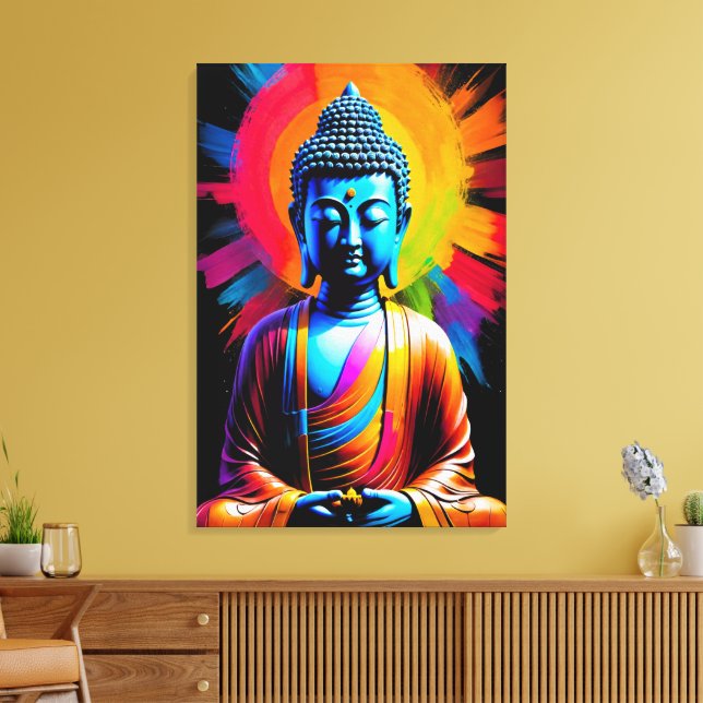 Impressão Em Tela Buda - Raios de Tranquilidade (Insitu(Sala de estar))