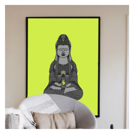 Impressão Em Tela Buddhist Avalokiteshvara Kuan Yin Drawing