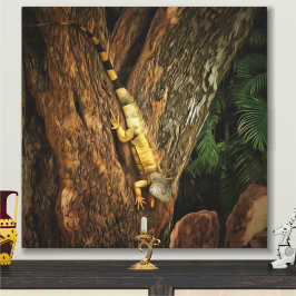 Impressão Em Tela Buena Iguana 1069 Art