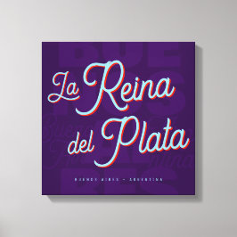 Impressão Em Tela Buenos Aires "La Reina del Plata" typography art  