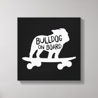Bulldog no Conselho | Cachorro de skate Silhouette